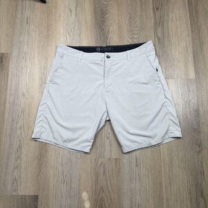 Vuori Shorts Mens 36 Gray Aim Golf Performance Chino 9" Inseam StretchTravel
